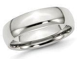 Men's Chisel 6mm Stainless Steel Wedding Band Ring